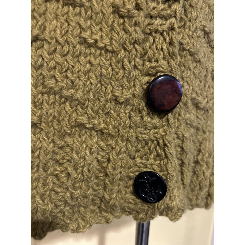 French Angora Wool Boho Hippie Chunky Knit Sweater Vest Art to Wear Large XL New - Picture 8 of 15